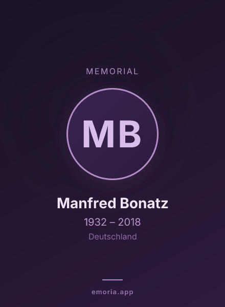 Memorial portrait of Manfred Bonatz
