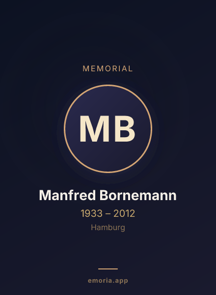 Memorial portrait of Manfred Bornemann
