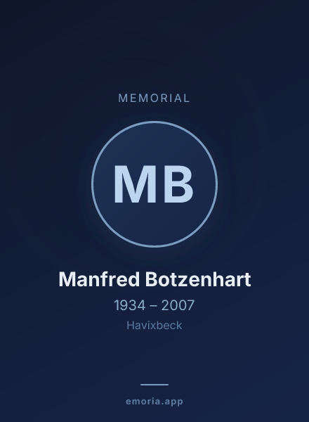 Memorial portrait of Manfred Botzenhart
