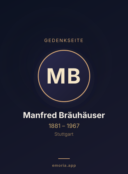 Gedenkportrait von Manfred Bräuhäuser