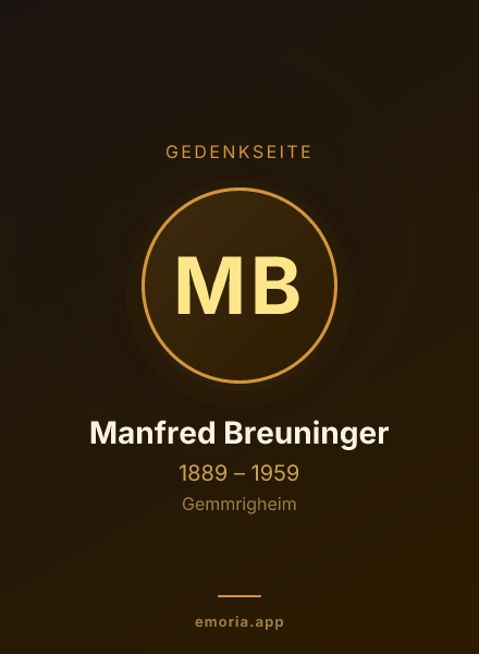 Gedenkportrait von Manfred Breuninger