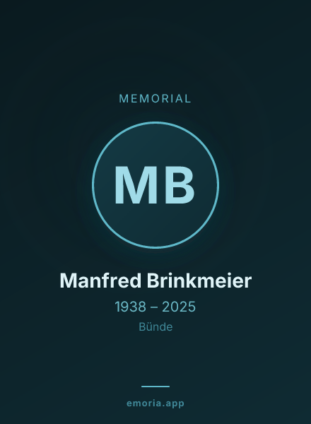 Memorial portrait of Manfred Brinkmeier