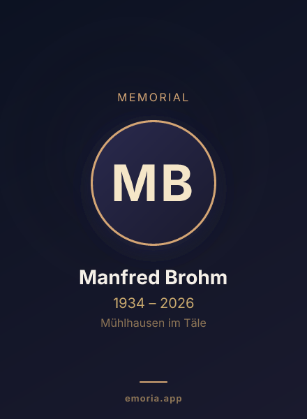 Memorial portrait of Manfred Brohm