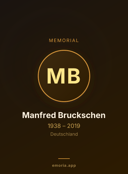 Memorial portrait of Manfred Bruckschen