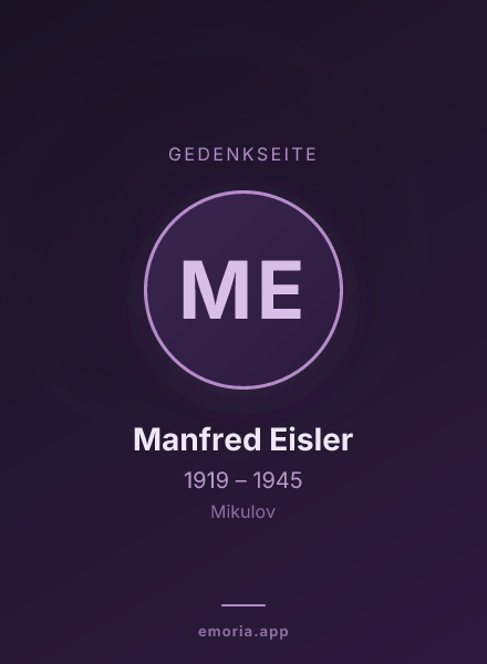 Gedenkportrait von Manfred Eisler