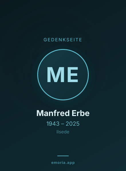 Gedenkportrait von Manfred Erbe