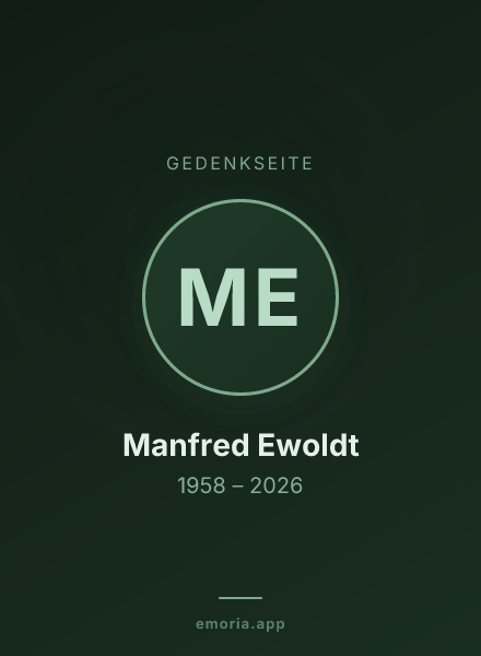 Gedenkportrait von Manfred Ewoldt