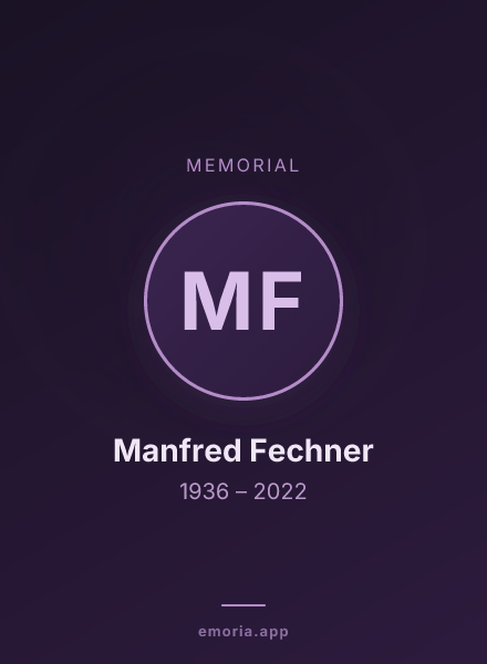 Memorial portrait of Manfred Fechner