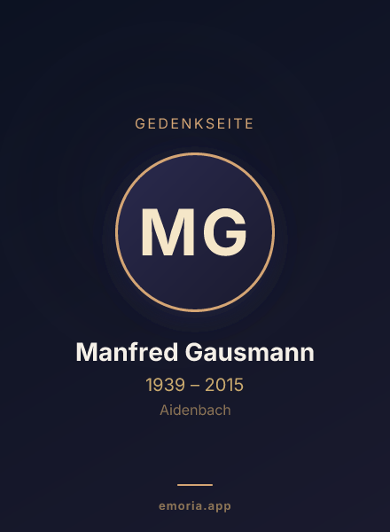 Gedenkportrait von Manfred Gausmann