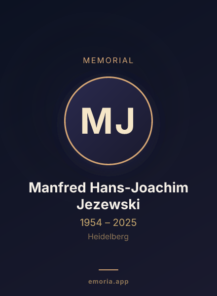 Memorial portrait of Manfred Hans-Joachim Jezewski