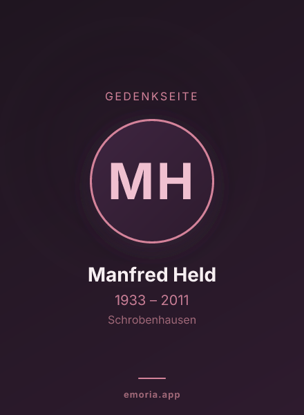 Gedenkportrait von Manfred Held