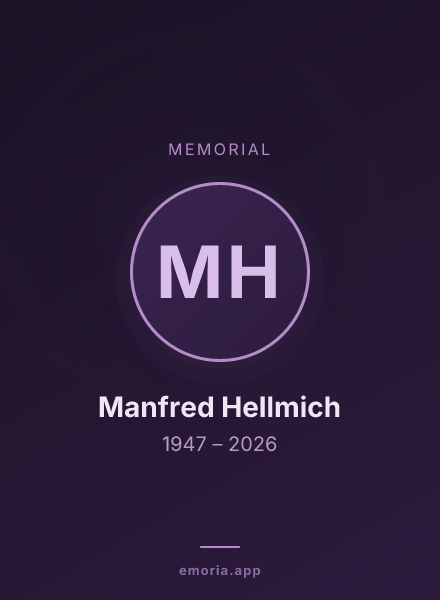 Memorial portrait of Manfred Hellmich