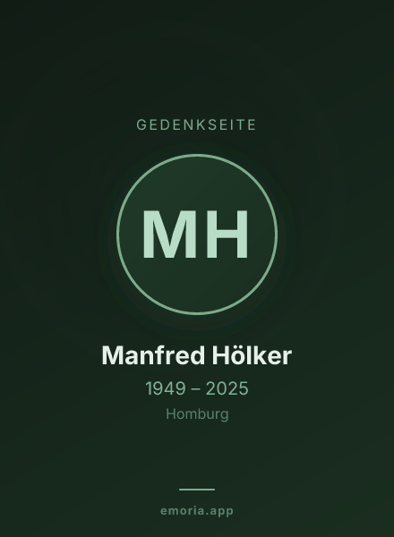 Gedenkportrait von Manfred Hölker