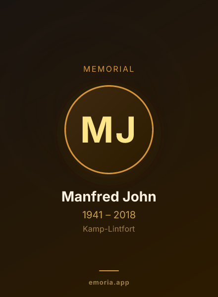 Memorial portrait of Manfred John