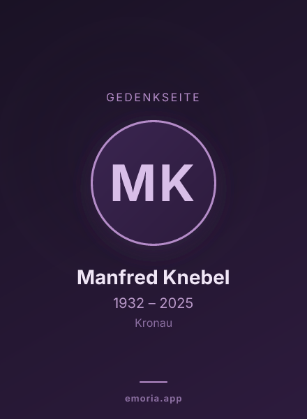 Gedenkportrait von Manfred Knebel