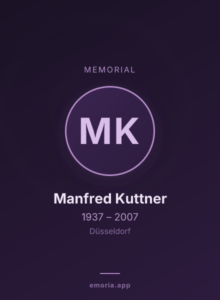 Memorial portrait of Manfred Kuttner