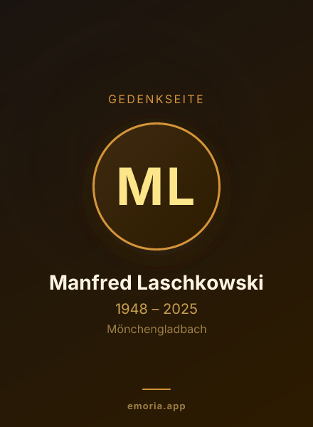 Gedenkportrait von Manfred Laschkowski