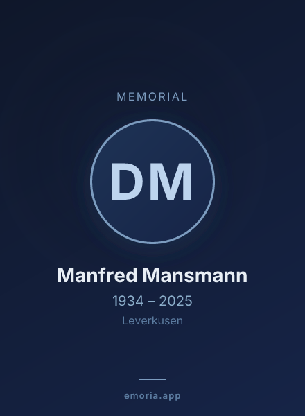 Memorial portrait of Dr. Manfred Mansmann