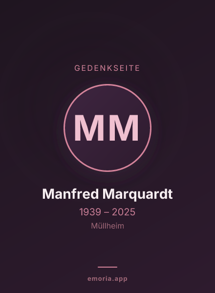 Gedenkportrait von Manfred Marquardt