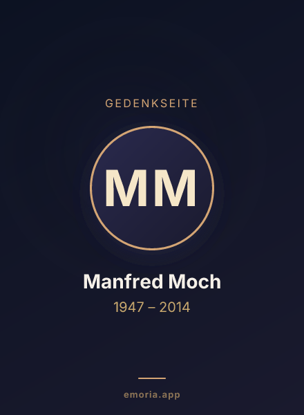 Gedenkportrait von Manfred Moch
