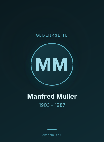 Gedenkportrait von Manfred Müller