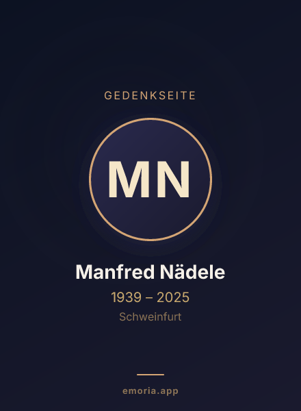 Gedenkportrait von Manfred Nädele