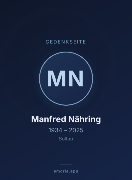 Gedenkportrait von Manfred Nähring