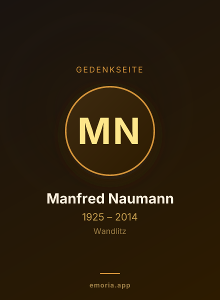 Gedenkportrait von Manfred Naumann