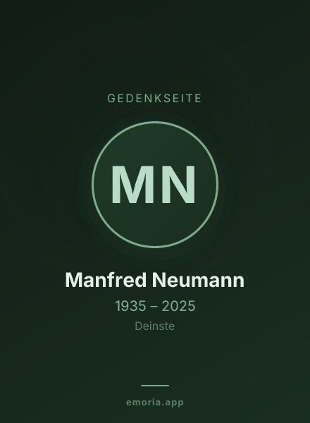 Gedenkportrait von Manfred Neumann