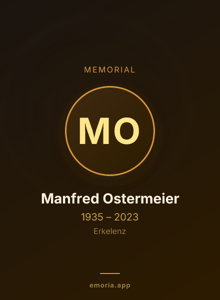 Memorial portrait of Manfred Ostermeier