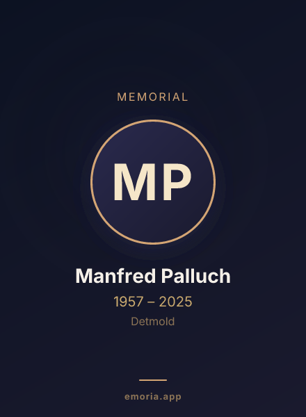 Memorial portrait of Manfred Palluch