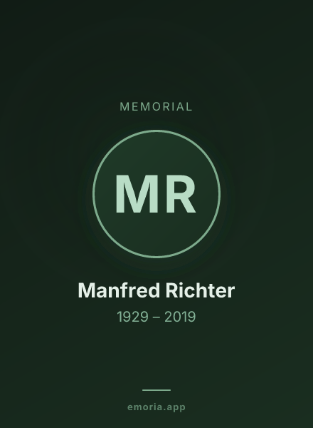 Memorial portrait of Manfred Richter