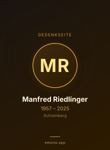 Gedenkportrait von Manfred Riedlinger