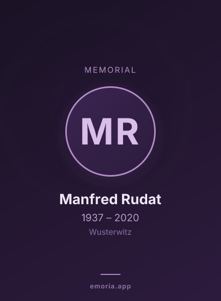 Memorial portrait of Manfred Rudat
