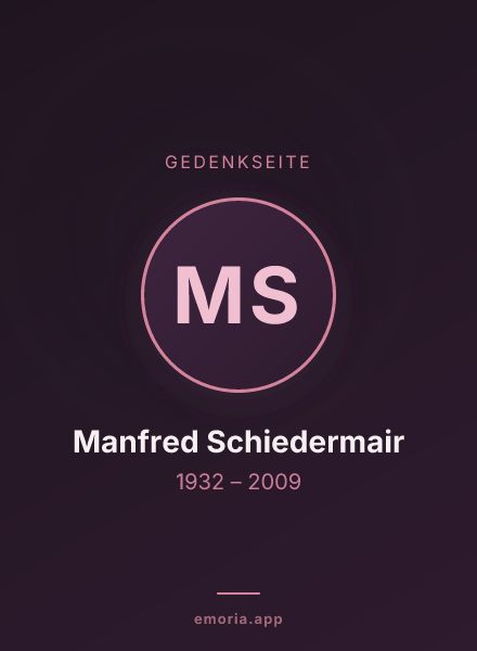 Gedenkportrait von Manfred Schiedermair