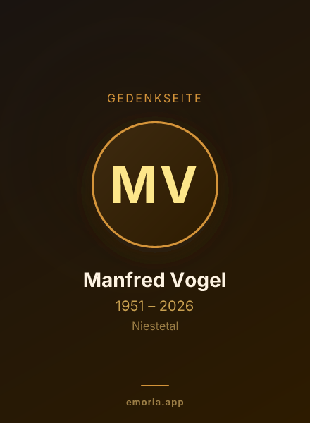 Gedenkportrait von Manfred Vogel