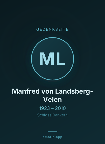 Gedenkportrait von Manfred von Landsberg-Velen
