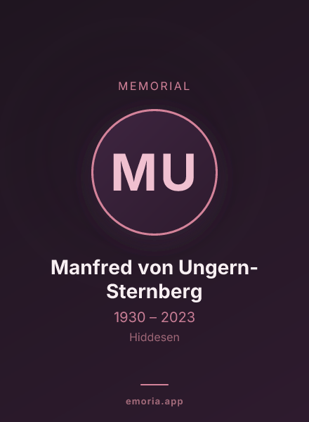 Memorial portrait of Manfred von Ungern-Sternberg