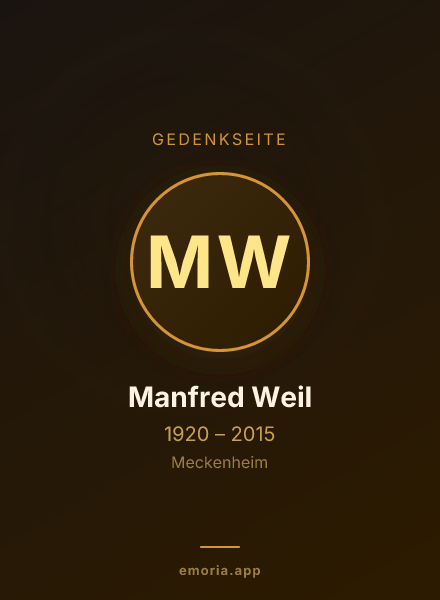 Gedenkportrait von Manfred Weil