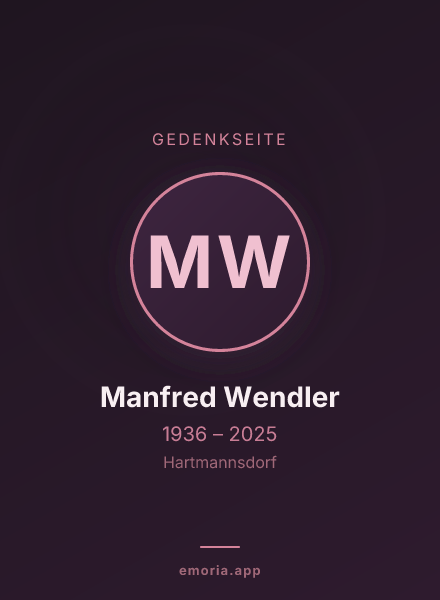 Gedenkportrait von Manfred Wendler