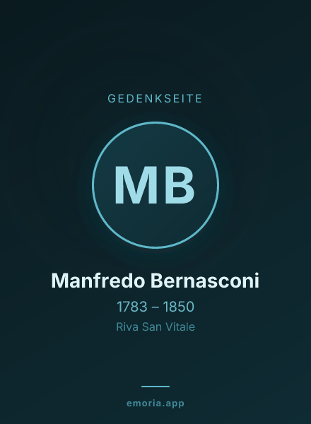 Gedenkportrait von Manfredo Bernasconi