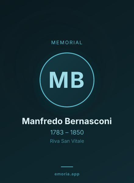 Memorial portrait of Manfredo Bernasconi
