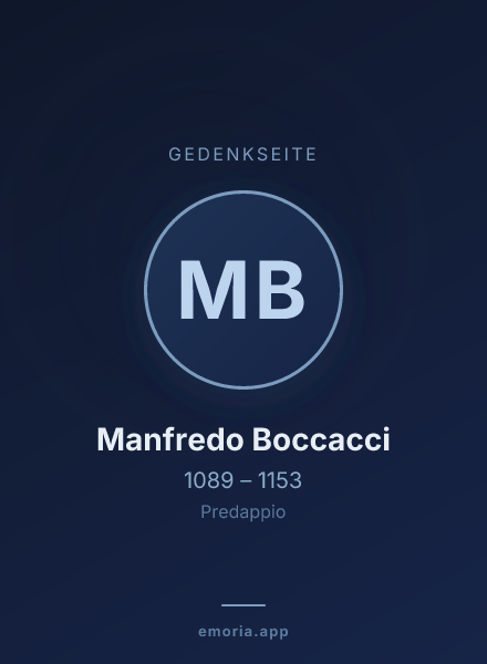 Gedenkportrait von Manfredo Boccacci