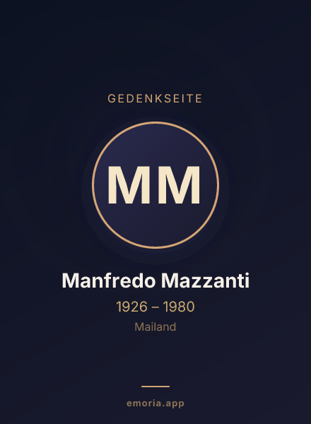 Gedenkportrait von Manfredo Mazzanti