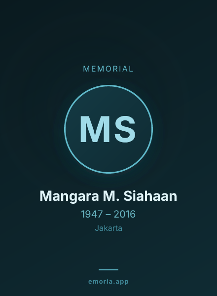 Memorial portrait of Mangara M. Siahaan