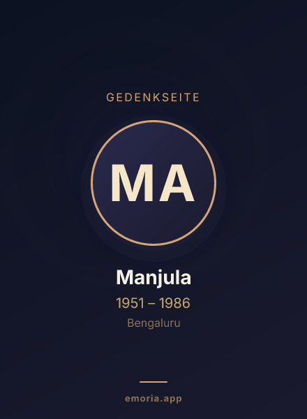 Gedenkportrait von Manjula