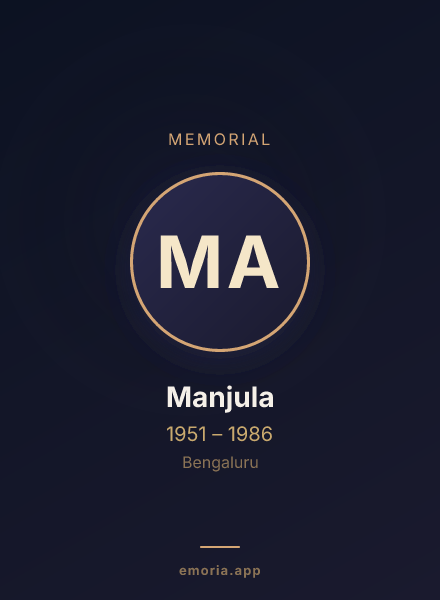 Memorial portrait of Manjula
