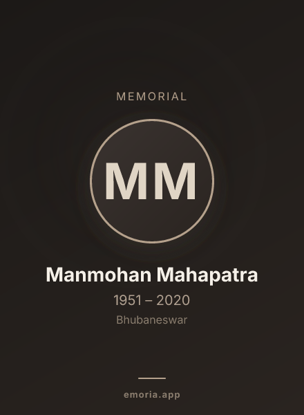 Memorial portrait of Manmohan Mahapatra
