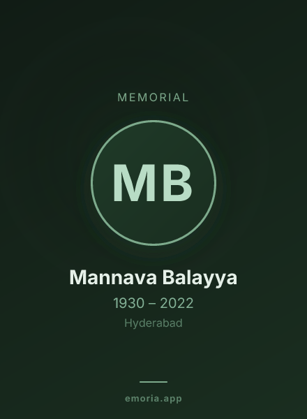 Memorial portrait of Mannava Balayya