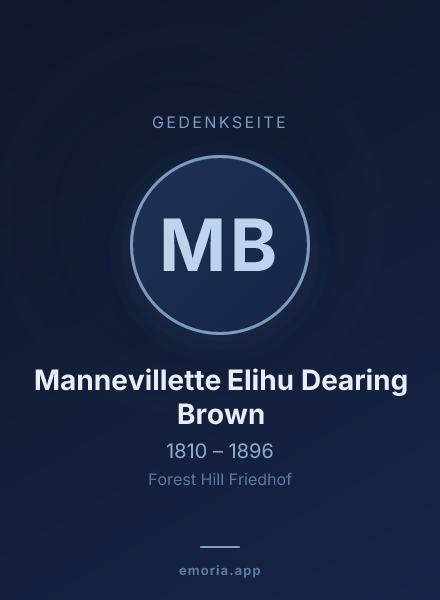 Gedenkportrait von Mannevillette Elihu Dearing Brown